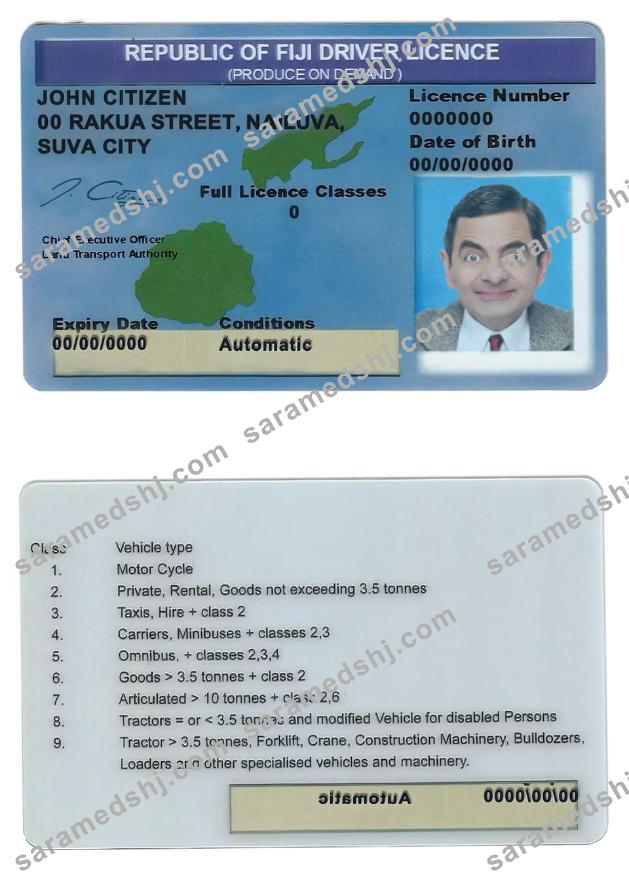 Fiji driving license